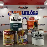 LOTE 136 - 05 GALÕES DE TINTAS DIVERSAS 3,6L COM AVARIAS. (NO ESTADO, LEILÃO NÃO TEM GARANTIA E NEM DEVOLUÇÃO, SUJEITO A POSSÍVEIS AVARIAS VISÍVEIS/OCULTAS E/OU AUSÊNCIA DE COMPONENTES).