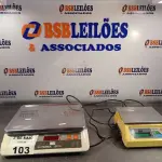 LOTE 103 - 02 BALANÇAS ELETRÔNICAS SENDO: 01 MARCA FILIZOLA CAP 15KG E 01 MARCA URANO CAP 6KG. (NO ESTADO, LEILÃO NÃO TEM GARANTIA E NEM DEVOLUÇÃO, SUJEITO A POSSÍVEIS AVARIAS VISÍVEIS/OCULTAS E/OU AUSÊNCIA DE COMPONENTES).