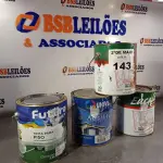 LOTE 143 - 02 GALÕES DE ESMALTE SINTÉTICO EUCALAR MADEIRA E METAIS NAS CORES BRILHANTE VERMELHO GOYA/BRILHANTE MARFIM, 01 TINTA PARA PISO FOSCO PRETO E 01 TINTA ACRÍLICA FOSCO STANDARD BRANCO NEVE TODOS 3,6L. (NO ESTADO, LEILÃO NÃO TEM GARANTIA E NEM DEVOLUÇÃO, SUJEITO A POSSÍVEIS AVARIAS VISÍVEIS/OCULTAS E/OU AUSÊNCIA DE COMPONENTES).