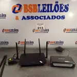 LOTE 213 - 01 ROTEADOR D-LINK MODELO DIR-878, 01 SWITCH INTELBRAS 16 PORTAS E 02 ANTENAS 2.4GHZ. (NO ESTADO, LEILÃO NÃO TEM GARANTIA E NEM DEVOLUÇÃO, SUJEITO A POSSÍVEIS AVARIAS VISÍVEIS/OCULTAS E/OU AUSÊNCIA DE COMPONENTES).