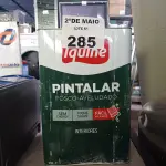 LOTE 285 - 01 LATA DE TINTA IQUINE PINTALAR INTERIORES FOSCO AVELUDADO NA COR BRANCO GELO 18L. (NO ESTADO, LEILÃO NÃO TEM GARANTIA E NEM DEVOLUÇÃO, SUJEITO A POSSÍVEIS AVARIAS VISÍVEIS/OCULTAS E/OU AUSÊNCIA DE COMPONENTES).