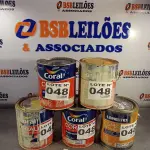 LOTE 048 - 05 – LATAS DE TINTAS (NO ESTADO, NÃO SABEMOS SE FUNCIONA. LEILÃO NÃO TEM GARANTIA E NEM DEVOLUÇÃO, SUJEITO A POSSÍVEIS AVARIAS VISÍVEIS/OCULTAS E/OU AUSÊNCIA DE COMPONENTES)