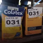 LOTE 031 - 02 – LATAS DE TINTAS (NO ESTADO, NÃO SABEMOS SE FUNCIONA. LEILÃO NÃO TEM GARANTIA E NEM DEVOLUÇÃO, SUJEITO A POSSÍVEIS AVARIAS VISÍVEIS/OCULTAS E/OU AUSÊNCIA DE COMPONENTES)