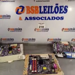 LOTE 218 - 03 PLACAS MÃE MARCAS E MODELOS DIVERSOS. (NO ESTADO, LEILÃO NÃO TEM GARANTIA E NEM DEVOLUÇÃO, SUJEITO A POSSÍVEIS AVARIAS VISÍVEIS/OCULTAS E/OU AUSÊNCIA DE COMPONENTES).