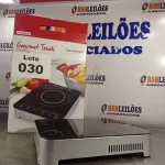 LOTE 030 - 01 - FOGÃO COOKTOP POR INDUÇÃO GOURMET TOUCH POLISHOP (NO ESTADO, NÃO SABEMOS SE FUNCIONA. LEILÃO NÃO TEM GARANTIA E NEM DEVOLUÇÃO, SUJEITO A POSSÍVEIS AVARIAS VISÍVEIS/OCULTAS E/OU AUSÊNCIA DE COMPONENTES)