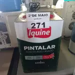LOTE 271 - 01 LATA DE TINTA IQUINE PINTALAR INTERIORES FOSCO AVELUDADO NA COR BRANCO GELO 18L. (NO ESTADO, LEILÃO NÃO TEM GARANTIA E NEM DEVOLUÇÃO, SUJEITO A POSSÍVEIS AVARIAS VISÍVEIS/OCULTAS E/OU AUSÊNCIA DE COMPONENTES).