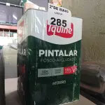LOTE 285 - 01 LATA DE TINTA IQUINE PINTALAR INTERIORES FOSCO AVELUDADO NA COR BRANCO GELO 18L. (NO ESTADO, LEILÃO NÃO TEM GARANTIA E NEM DEVOLUÇÃO, SUJEITO A POSSÍVEIS AVARIAS VISÍVEIS/OCULTAS E/OU AUSÊNCIA DE COMPONENTES).
