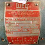 LOTE 457 - 01 MOTOR ELÉTRICO. (NO ESTADO, LEILÃO NÃO TEM GARANTIA E NEM DEVOLUÇÃO, SUJEITO A POSSÍVEIS AVARIAS VISÍVEIS/OCULTAS E/OU AUSÊNCIA DE COMPONENTES).