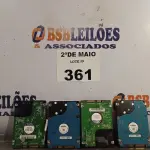 LOTE 361 - 10 HARD DISC PARA NOTEBOOK MARCAS E MODELOS DIVERSOS. (NO ESTADO, LEILÃO NÃO TEM GARANTIA E NEM DEVOLUÇÃO, SUJEITO A POSSÍVEIS AVARIAS VISÍVEIS/OCULTAS E/OU AUSÊNCIA DE COMPONENTES).