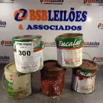 LOTE 300 - 04 GALÕES DE ESMALTE SINTÉTICO CORES DIVERSAS COM AVARIAS E 01 GALÃO DE TINTA PARA PISO 3,6L. (NO ESTADO, LEILÃO NÃO TEM GARANTIA E NEM DEVOLUÇÃO, SUJEITO A POSSÍVEIS AVARIAS VISÍVEIS/OCULTAS E/OU AUSÊNCIA DE COMPONENTES).