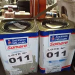 LOTE 011 - 02 - LATAS DE TINTA SHERWIN WILLIAMS SUMARE 18 LITROS (NO ESTADO, NÃO SABEMOS SE FUNCIONA. LEILÃO NÃO TEM GARANTIA E NEM DEVOLUÇÃO, SUJEITO A POSSÍVEIS AVARIAS VISÍVEIS/OCULTAS E/OU AUSÊNCIA DE COMPONENTES)