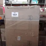 LOTE 157 - 01 - BERÇO AMERICANO BRANCO MADEIRA MDF CLEAN (NO ESTADO, NÃO SABEMOS SE FUNCIONA. LEILÃO NÃO TEM GARANTIA E NEM DEVOLUÇÃO, SUJEITO A POSSÍVEIS AVARIAS VISÍVEIS/OCULTAS E/OU AUSÊNCIA DE COMPONENTES)