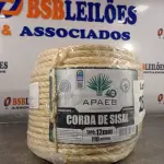 LOTE 287 - 110 METROS CORDA SISAL 12MM (NO ESTADO, NÃO SABEMOS SE FUNCIONA. LEILÃO NÃO TEM GARANTIA E NEM DEVOLUÇÃO, SUJEITO A POSSÍVEIS AVARIAS VISÍVEIS/OCULTAS E/OU AUSÊNCIA DE COMPONENTES)