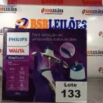 LOTE 133 - 01 - VAPORIZADOR DE ROUPAS EASYTOUCH PLUS PHILIPS WALITA AZUL 1600W 220VOLTS (NO ESTADO, NÃO SABEMOS SE FUNCIONA. LEILÃO NÃO TEM GARANTIA E NEM DEVOLUÇÃO, SUJEITO A POSSÍVEIS AVARIAS VISÍVEIS/OCULTAS E/OU AUSÊNCIA DE COMPONENTES)