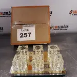 LOTE 257 - 01 - PLAFON FROST 328X222 6 LUZES LÂMPADA G9 BRONZEARTE (NO ESTADO, NÃO SABEMOS SE FUNCIONA. LEILÃO NÃO TEM GARANTIA E NEM DEVOLUÇÃO, SUJEITO A POSSÍVEIS AVARIAS VISÍVEIS/OCULTAS E/OU AUSÊNCIA DE COMPONENTES)