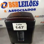 LOTE 147 - 01 – TRITURADOR DE PAPEL (NO ESTADO, NÃO SABEMOS SE FUNCIONA. LEILÃO NÃO TEM GARANTIA E NEM DEVOLUÇÃO, SUJEITO A POSSÍVEIS AVARIAS VISÍVEIS/OCULTAS E/OU AUSÊNCIA DE COMPONENTES)