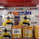 LOTE 291 - 06 – ESPREMEDORES DE FRUTAS (NO ESTADO, NÃO SABEMOS SE FUNCIONA. LEILÃO NÃO TEM GARANTIA E NEM DEVOLUÇÃO, SUJEITO A POSSÍVEIS AVARIAS VISÍVEIS/OCULTAS E/OU AUSÊNCIA DE COMPONENTES)