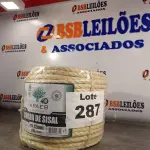 LOTE 287 - 110 METROS CORDA SISAL 12MM (NO ESTADO, NÃO SABEMOS SE FUNCIONA. LEILÃO NÃO TEM GARANTIA E NEM DEVOLUÇÃO, SUJEITO A POSSÍVEIS AVARIAS VISÍVEIS/OCULTAS E/OU AUSÊNCIA DE COMPONENTES)