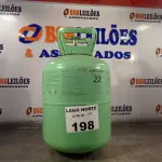 LOTE 198 - 01 BOTIJÃO DE GÁS R22 PARA AR-CONDICIONADOS (NO ESTADO, NÃO SABEMOS SE FUNCIONA. LEILÃO NÃO TEM GARANTIA E NEM DEVOLUÇÃO).