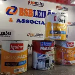 LOTE 061 - 03 GALÕES DE TINTA BASE IQUINE 3,6L E 01 GALÃO DE ESMALTE A BASE D’AGUA METALATEX 3,6L. (NO ESTADO, LEILÃO NÃO TEM GARANTIA E NEM DEVOLUÇÃO, SUJEITO A POSSÍVEIS AVARIAS VISÍVEIS/OCULTAS E/OU AUSÊNCIA DE COMPONENTES).