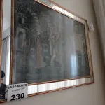 LOTE 230 - 01 QUADRO DECORATIVO COM MOLDURA DOURADA (NO ESTADO, NÃO SABEMOS SE FUNCIONA. LEILÃO NÃO TEM GARANTIA E NEM DEVOLUÇÃO).