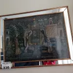 LOTE 230 - 01 QUADRO DECORATIVO COM MOLDURA DOURADA (NO ESTADO, NÃO SABEMOS SE FUNCIONA. LEILÃO NÃO TEM GARANTIA E NEM DEVOLUÇÃO).