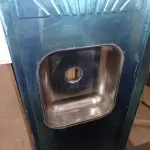 LOTE 035 - 01 PIA EM AÇO INOX CIMENTADA MEDINDO 1,60M X 0,53CM. (NO ESTADO, LEILÃO NÃO TEM GARANTIA E NEM DEVOLUÇÃO, SUJEITO A POSSÍVEIS AVARIAS VISÍVEIS/OCULTAS E/OU AUSÊNCIA DE COMPONENTES).