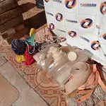 LOTE 255 - 01 LOTE COM REDES DE ESPORTE, CINTAS E BALÃO INFLÁVEL (NO ESTADO, NÃO SABEMOS SE FUNCIONA. LEILÃO NÃO TEM GARANTIA E NEM DEVOLUÇÃO).