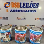 LOTE 003 - 03 GALÕES DE VERNIZ SAYERLACK 3,6L SENDO 02 MARÍTIMOS. (NO ESTADO, LEILÃO NÃO TEM GARANTIA E NEM DEVOLUÇÃO, SUJEITO A POSSÍVEIS AVARIAS VISÍVEIS/OCULTAS E/OU AUSÊNCIA DE COMPONENTES).