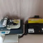 LOTE 091 - 01 IMPRESSORA HP OFFICEJET J4660 E 01 FAX PANASONIC KX F50 (NO ESTADO, NÃO SABEMOS SE FUNCIONA. LEILÃO NÃO TEM GARANTIA E NEM DEVOLUÇÃO).