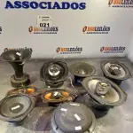 LOTE 021 - 08 ALTO-FALANTES E 01 CORNETA MARCAS E MODELOS DIVERSOS. (NO ESTADO, LEILÃO NÃO TEM GARANTIA E NEM DEVOLUÇÃO, SUJEITO A POSSÍVEIS AVARIAS VISÍVEIS/OCULTAS E/OU AUSÊNCIA DE COMPONENTES).