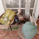 LOTE 240 - 01 LOTE COM TELHAS EM ACRÍLICO, TORNEIRAS, LUMINÁRIAS, VENTILADOR DE TETO, CABO DE AÇO (NO ESTADO, NÃO SABEMOS SE FUNCIONA. LEILÃO NÃO TEM GARANTIA E NEM DEVOLUÇÃO).