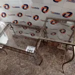 LOTE 191 -  02 APARADORES COM TAMPO DE VIDRO (NO ESTADO, NÃO SABEMOS SE FUNCIONA. LEILÃO NÃO TEM GARANTIA E NEM DEVOLUÇÃO).