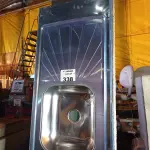 LOTE 338 - 01 PIA EM AÇO INOX CIMENTADA COM 02 CUBAS MEDINDO 2,00M X 0,53CM. (NO ESTADO, LEILÃO NÃO TEM GARANTIA E NEM DEVOLUÇÃO, SUJEITO A POSSÍVEIS AVARIAS VISÍVEIS/OCULTAS E/OU AUSÊNCIA DE COMPONENTES).