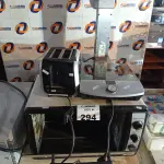 LOTE 294 - 01 CENTRIFUGA PARA SHAKES, 01 FORNO ELÉTRICO, 02 FOGÕES PORTÁTEIS, 01 BALANÇA, 01 FOGÃO DE INDUÇÃO, 01 RALADOR DE QUEIJO ELÉTRICO E 01 TORRADEIRA MARCAS E MODELOS DIVERSOS. (NO ESTADO, LEILÃO NÃO TEM GARANTIA E NEM DEVOLUÇÃO, SUJEITO A POSSÍVEIS AVARIAS VISÍVEIS/OCULTAS E/OU AUSÊNCIA DE COMPONENTES).