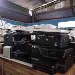LOTE 120 - 10 IMPRESSORAS MARCAS E MODELOS DIVERSOS PARA RETIRADA DE PEÇAS. (NO ESTADO, LEILÃO NÃO TEM GARANTIA E NEM DEVOLUÇÃO, SUJEITO A POSSÍVEIS AVARIAS VISÍVEIS/OCULTAS E/OU AUSÊNCIA DE COMPONENTES).