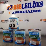 LOTE 136 - 04 LATAS DE MASSA PARA MADEIRA SAYERLACK NAS CORES CEREJEIRA/JATOBÁ. (NO ESTADO, LEILÃO NÃO TEM GARANTIA E NEM DEVOLUÇÃO, SUJEITO A POSSÍVEIS AVARIAS VISÍVEIS/OCULTAS E/OU AUSÊNCIA DE COMPONENTES).