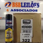 LOTE 322 - 12 TUBOS DE ESPUMA PU MULTIUSO TYTAN. (NO ESTADO, LEILÃO NÃO TEM GARANTIA E NEM DEVOLUÇÃO, SUJEITO A POSSÍVEIS AVARIAS VISÍVEIS/OCULTAS E/OU AUSÊNCIA DE COMPONENTES).