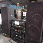 LOTE 083 - 01 APARELHO DE SOM 4X1 MARCA AIWA. (NO ESTADO, LEILÃO NÃO TEM GARANTIA E NEM DEVOLUÇÃO, SUJEITO A POSSÍVEIS AVARIAS VISÍVEIS/OCULTAS E/OU AUSÊNCIA DE COMPONENTES).