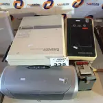 LOTE 335 - 02 IMPRESSORAS E ELETRÔNICOS DIVERSOS. (NO ESTADO, LEILÃO NÃO TEM GARANTIA E NEM DEVOLUÇÃO, SUJEITO A POSSÍVEIS AVARIAS VISÍVEIS/OCULTAS E/OU AUSÊNCIA DE COMPONENTES).