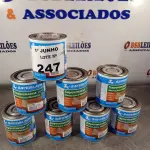 LOTE 247 - 08 LATAS DE MASSA PARA MADEIRA SAYERLACK 1,5KG CORES DIVERSAS. (NO ESTADO, LEILÃO NÃO TEM GARANTIA E NEM DEVOLUÇÃO, SUJEITO A POSSÍVEIS AVARIAS VISÍVEIS/OCULTAS E/OU AUSÊNCIA DE COMPONENTES).