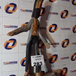 LOTE 283 - 01 ESCULTURA EM MADEIRA, ARTE VENEZUELANA. (NO ESTADO, LEILÃO NÃO TEM GARANTIA E NEM DEVOLUÇÃO, SUJEITO A POSSÍVEIS AVARIAS VISÍVEIS/OCULTAS E/OU AUSÊNCIA DE COMPONENTES).