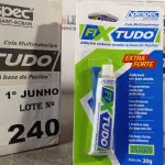 LOTE 240 - 02 CAIXAS DE ADESIVO VEDANTE A BASE DE PESILOX INCOLOR EXTRA FORTE 20G. (NO ESTADO, LEILÃO NÃO TEM GARANTIA E NEM DEVOLUÇÃO, SUJEITO A POSSÍVEIS AVARIAS VISÍVEIS/OCULTAS E/OU AUSÊNCIA DE COMPONENTES).