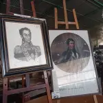 LOTE 462 - 02 SUPORTES PARA PINTURA E 02 QUADROS DECORATIVOS. (NO ESTADO, LEILÃO NÃO TEM GARANTIA E NEM DEVOLUÇÃO, SUJEITO A POSSÍVEIS AVARIAS VISÍVEIS/OCULTAS E/OU AUSÊNCIA DE COMPONENTES).
