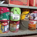 LOTE 217 - 01 LOTE COM VÁRIOS GALÕES 3,6L DE TINTAS CORES DIVERSAS. (NO ESTADO, LEILÃO NÃO TEM GARANTIA E NEM DEVOLUÇÃO, SUJEITO A POSSÍVEIS AVARIAS VISÍVEIS/OCULTAS E/OU AUSÊNCIA DE COMPONENTES).
