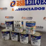 LOTE 149 - 05 LATAS DE CATALISADOR EXCLUSIVO PARA MASSA E FUNDO EPÓXI 900ML E 02 LATAS DE ESMALTE EUCATEX MADEIRA E METAIS 900ML NA COR PRETO FOSCO. (NO ESTADO, LEILÃO NÃO TEM GARANTIA E NEM DEVOLUÇÃO, SUJEITO A POSSÍVEIS AVARIAS VISÍVEIS/OCULTAS E/OU AUSÊNCIA DE COMPONENTES).