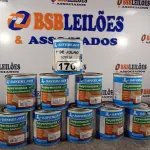 LOTE 170 - 10 LATAS DE MASSA PARA MADEIRA SAYERLACK CORES DIVERSAS 1,5KG. (NO ESTADO, LEILÃO NÃO TEM GARANTIA E NEM DEVOLUÇÃO, SUJEITO A POSSÍVEIS AVARIAS VISÍVEIS/OCULTAS E/OU AUSÊNCIA DE COMPONENTES).