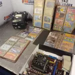 LOTE 143 - 02 IMPRESSORAS DE CUPOM FISCAL BEMATECH, 01 PLACA MÃE E VÁRIOS CARTÕES TELEFÔNICOS. (NO ESTADO, LEILÃO NÃO TEM GARANTIA E NEM DEVOLUÇÃO, SUJEITO A POSSÍVEIS AVARIAS VISÍVEIS/OCULTAS E/OU AUSÊNCIA DE COMPONENTES).