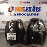 LOTE 281 - 02 AIR FRY MARCAS E MODELOS DIVERSOS. (NO ESTADO, LEILÃO NÃO TEM GARANTIA E NEM DEVOLUÇÃO, SUJEITO A POSSÍVEIS AVARIAS VISÍVEIS/OCULTAS E/OU AUSÊNCIA DE COMPONENTES).