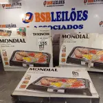 LOTE 155 - 04 CHURRASQUEIRAS ELÉTRICAS MARCAS E MODELOS DIVERSOS SENDO 03 127V E 01 220V. (NO ESTADO, LEILÃO NÃO TEM GARANTIA E NEM DEVOLUÇÃO, SUJEITO A POSSÍVEIS AVARIAS VISÍVEIS/OCULTAS E/OU AUSÊNCIA DE COMPONENTES).